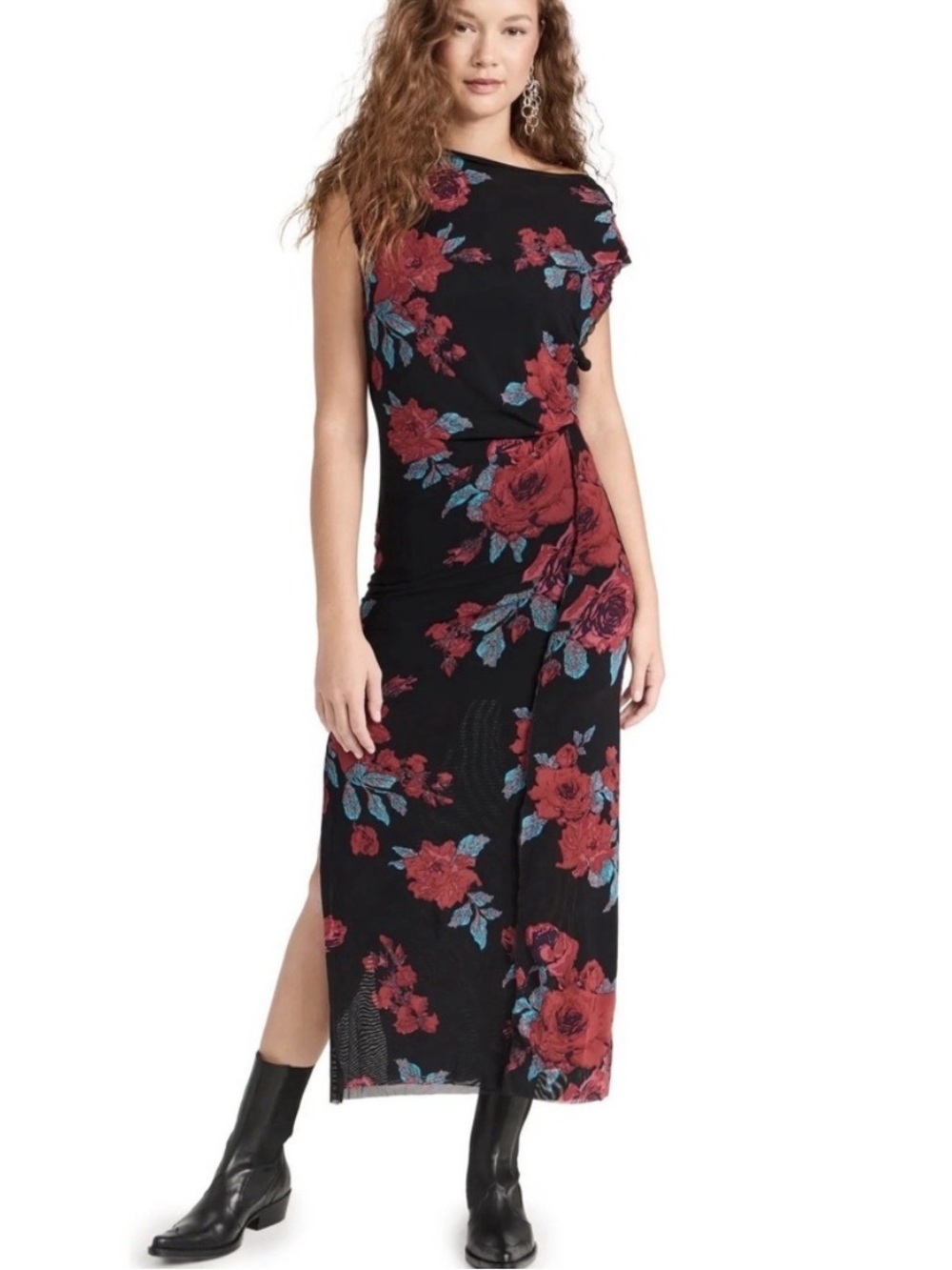 *NEW* Free People Carmel Floral Rose Midi Dress